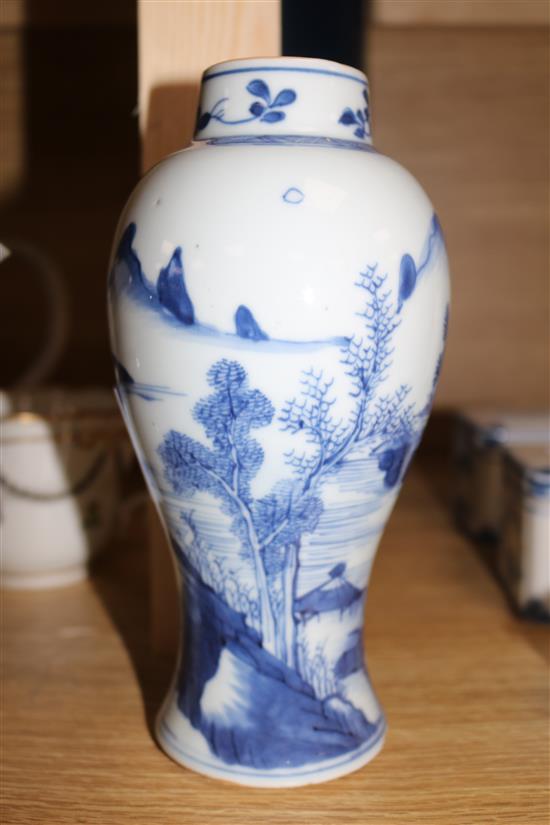 An 18th Century blue & white vase